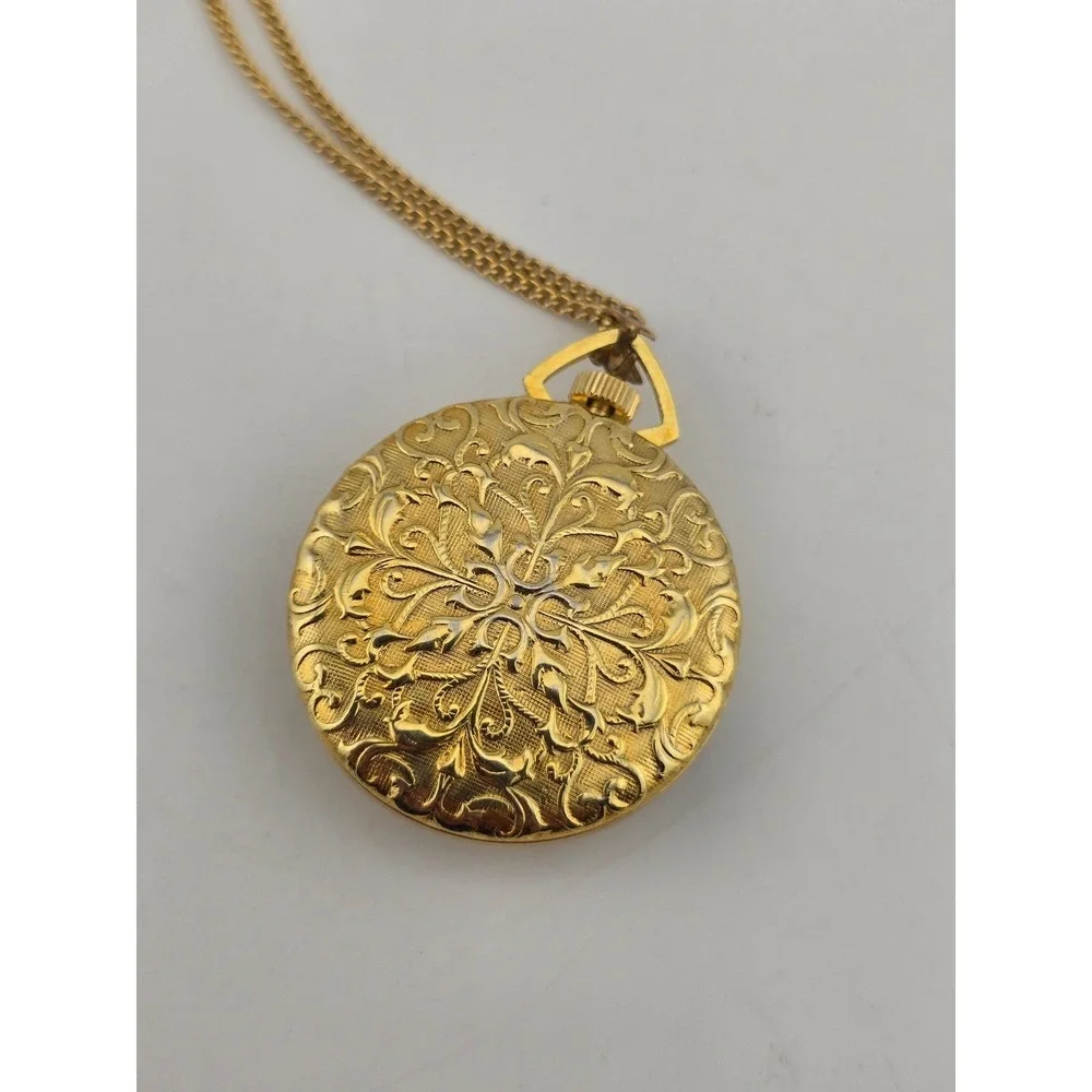 Vintage CustOmeTime Swiss Made Pocket Watch Pendant